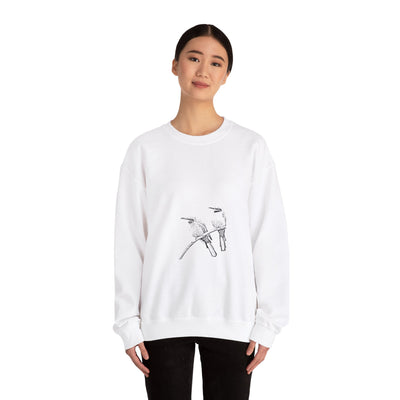 Unisex Love Birds on a Branch Crewneck Sweatshirt