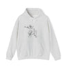 Unisex Sketch Groaning Deer Hooded Sweatshirt