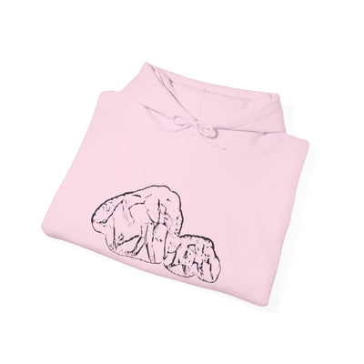 Unisex Elephant Family Hoodie