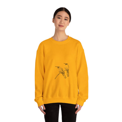 Unisex Love Birds on a Branch Crewneck Sweatshirt