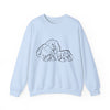 Unisex Elephant family Crewneck Sweatshirt