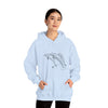 Unisex Happy Dolphins Hooded Sweatshirt