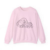 Unisex Elephant family Crewneck Sweatshirt