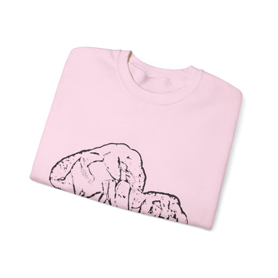 Unisex Elephant family Crewneck Sweatshirt