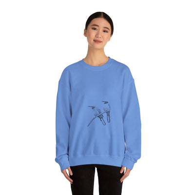 Unisex Love Birds on a Branch Crewneck Sweatshirt