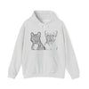 Unisex French Bulldogs Blend Hooded Sweatshirt